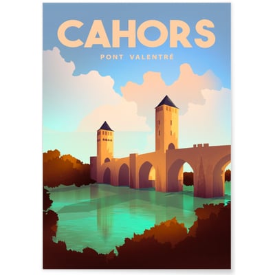 Affiche ville Cahors L'AFFICHERIE