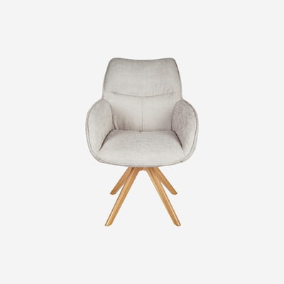 Chaise pivotant en tissu chenille ARZANA HABITAT