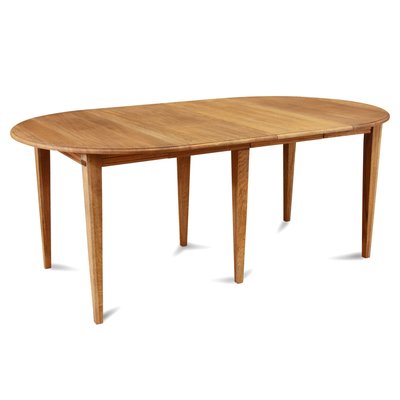 Table ronde extensible chêne moyen D115 + 3 rallonges - VICTORIA HELLIN, DEPUIS 1862