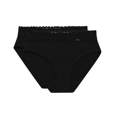 Lot de 2 culottes Coton Stretch Féminine DIM