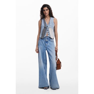 Gilet en jean patchwork DESIGUAL