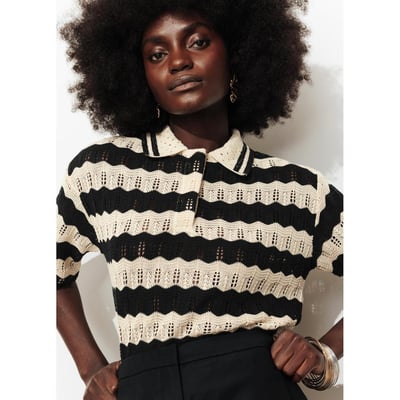 Pull polo marinière PROMOD