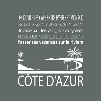 Tableau Mural Côte D'azur ILLUSTRATION CEANOTHE