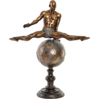 Statuette gymnaste doré finition vieillie style moderne RECOLLECTION