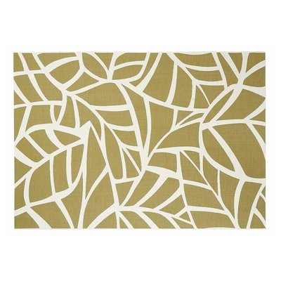 Tapis intérieur extérieur blanc crème et vert 123 x 180 cm GARANCE MILIBOO