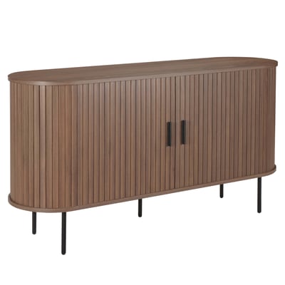 Buffet 2 portes en MDF décor mélaminé et acier 140 cm, MARIUS OVIALA