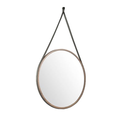 Miroir mural rond noyer ANGEL CERDA