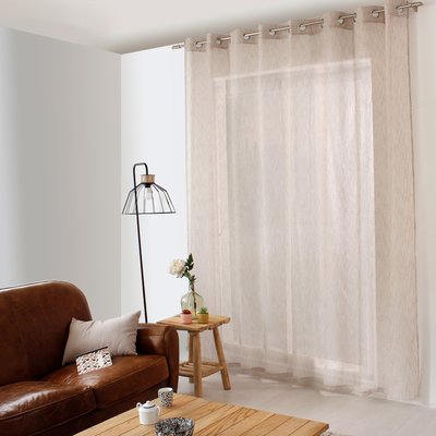 Voilage aspect lin grande largeur Oeko-tex. HOME MAISON