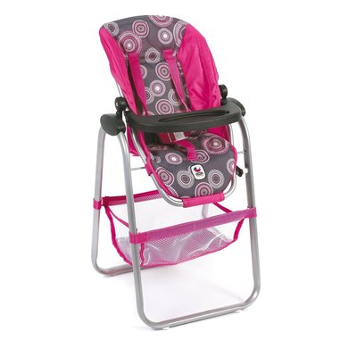 Chaise haute Ton Fuchsia avec motifs pour poupées BAYER CHIC 2000