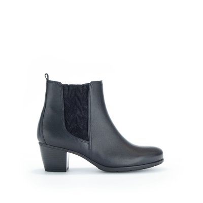 Bottines en cuir lisse à talon décroché GABOR
