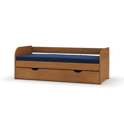 Pack lit banquette Gigogne avec matelas Bois massif  EZRA AKITEN RETAIL