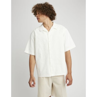 Chemise manches courtes unie jacquard BZB