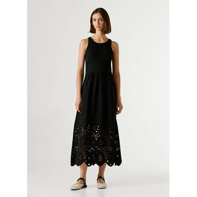 Robe longue, sans manches, avec détail broderies PEPE JEANS