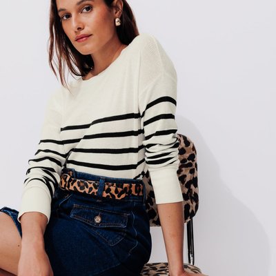 Pull fin bleu marine femme La Redoute