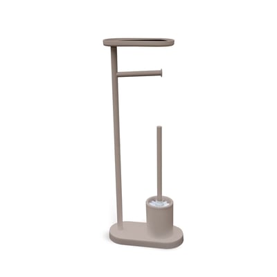 Ensemble dérouleur brosse WC et repose téléphone métal BATHROOM UTILITY