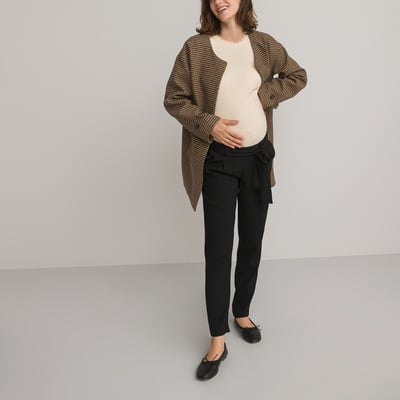 Crew Neck Maternity T-Shirt with Lace Details LA REDOUTE COLLECTIONS