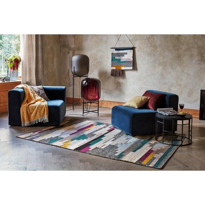 Tapis tissé main patchwork ,  NATHAM KELIM ESPRIT