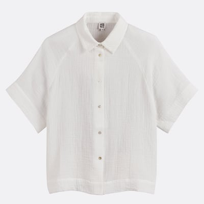 Рубашка свободная, рукава длиной до локтя LA REDOUTE COLLECTIONS