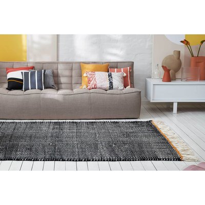 Tapis tissé main pure laine à franges ,  CASA ESPRIT