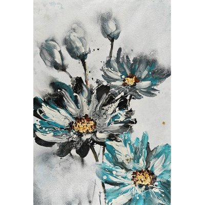 Tableau marguerites bleutées 80x120 cm PIER IMPORT