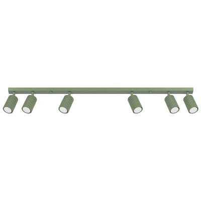 Plafonnier Aluminium Sauge GU10 6 Karbon EDEN