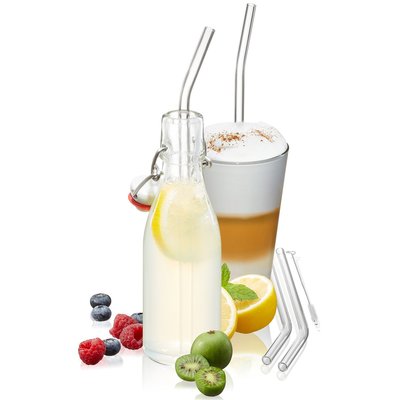 Lot de 4 Pailles en verre 23cm FUTURE GEFU