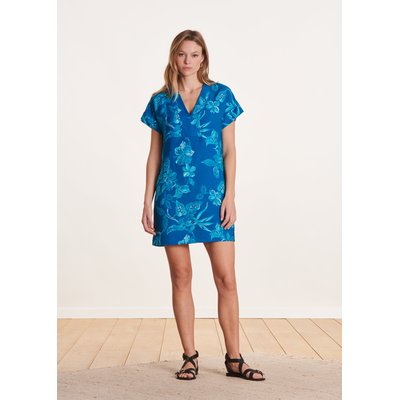 Robe courte à imprimé floral manche courtes LA FEE MARABOUTEE