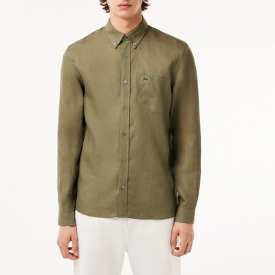 Chemise en lin manches longues LACOSTE