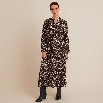 Robe droite imprimé floral, longueur midi, ANNE WEYBURN