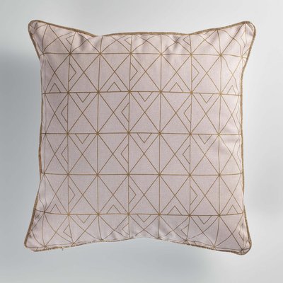 Coussin Passepoil Bicolore Quadri rose DOUCEUR D'INTÉRIEUR