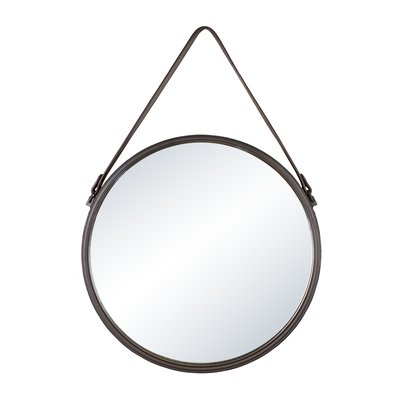 Miroir décoratif rond en Métal noir, BARBIER INSPIRE