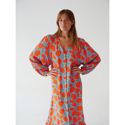Robe longue fleurie boutonnée MICAELA MINDTRAVELER