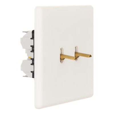 Interrupteur Simple À Double Va-et-vient Hitera Blanc Doux MODELEC