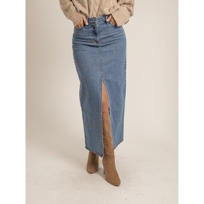Jupe jean boutonnée taille haute online