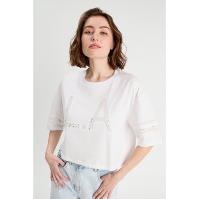 T-shirt cropped brodé CACHE CACHE