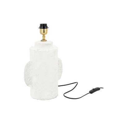 Pied de lampe original en papier mâché blanc Droit AUBRY GASPARD