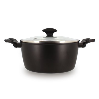 Faitout first en aluminium noir 24cm - compatible induction MENASTYL