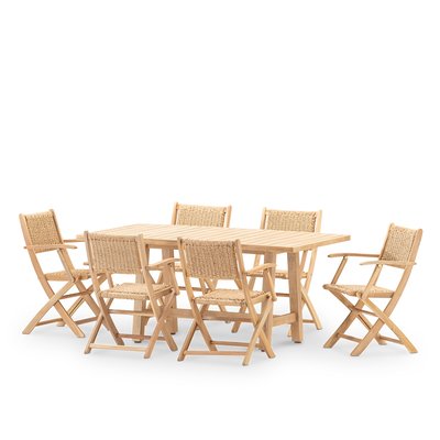 Salon de jardin, 6 chaises, SIENA & SERENA DEFORA HOME