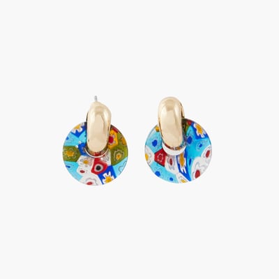 Boucles d'oreilles rondes multicolores BALABOOSTE