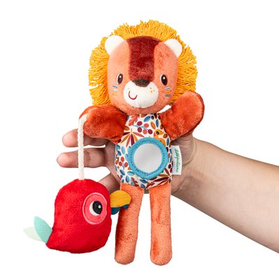 Jack le lion - jouet d'activités - marionnette - ocre - 17cm LILLIPUTIENS