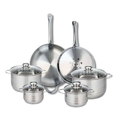 2 poêles 28/32cm + 4 faitouts 14/16/20/24cm PROFI BRILLANT ELO