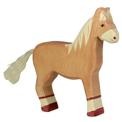 Figurine Cheval debout, marron clair HOLZTIGER