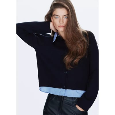 Veste en maille à double effet MANGO