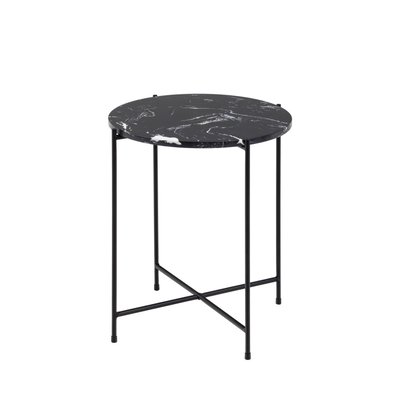 Table d'appoint ronde en marbre ø42cm- TANGARA DRAWER