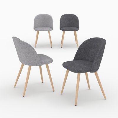Pack 4 chaises en tissu - COZY RENDEZ-VOUS DÉCO