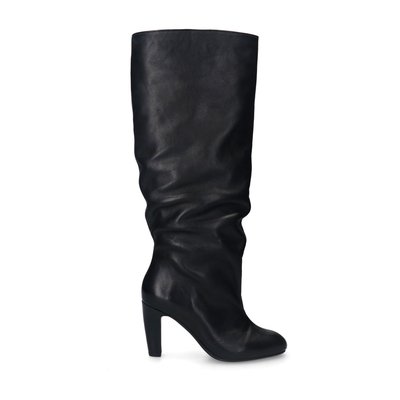 Bottes hautes à talon en cuir SACHA