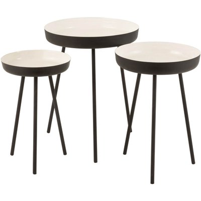 Tables gigognes en fer rond, Alsip (lot de 3) JOLIPA
