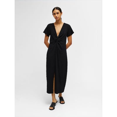 Robe Noire Taille 42/44 Avec Nœud Fantaisie - Occasion Très Bon état