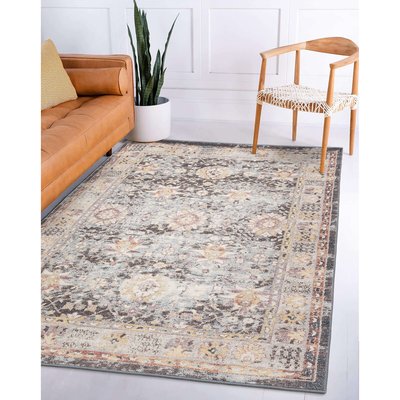 Classic Persian Style Border Rug SO'HOME