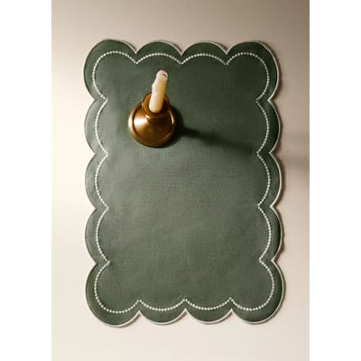Set de table en lin avec liseré brodé MANGO HOME